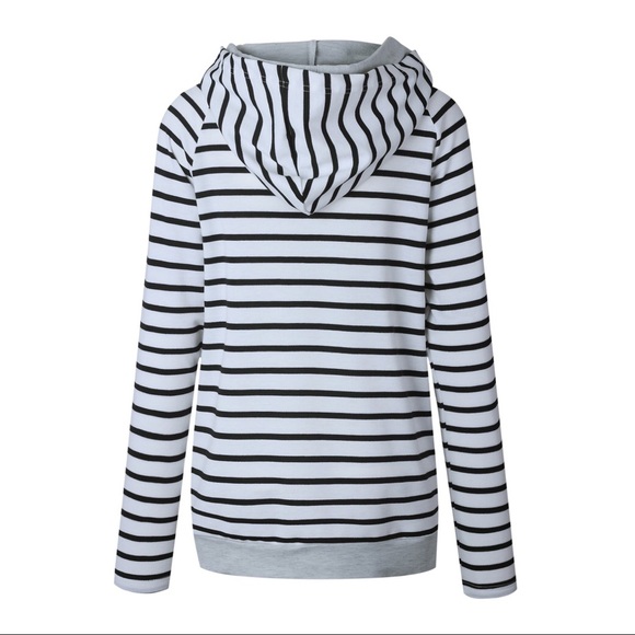 White striped hoodie - Picture 3 of 5